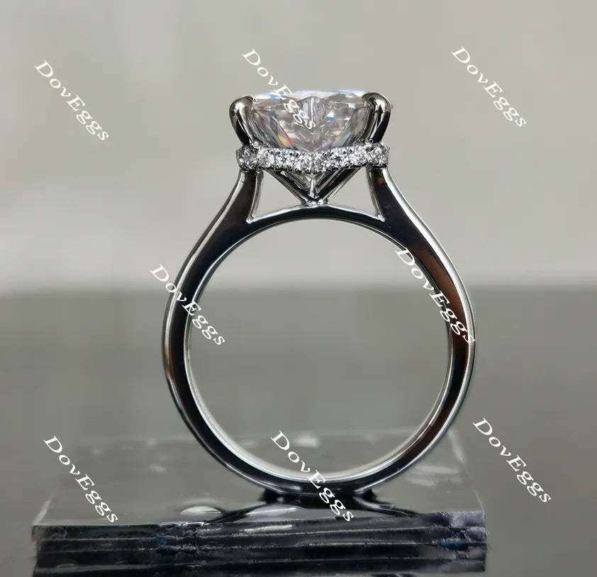 The Melissa solitaire heart moissanite engagement ring