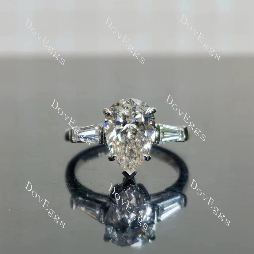 The Maddox three stones engagement ring semi-mount only(Exclusively to DovEggs Stones)