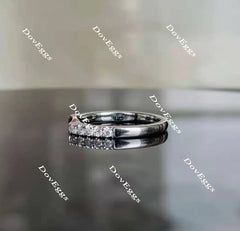 doveggs Half eternity pave moissanite/lab grown diamond wedding band-1.9mm band width