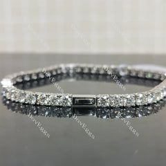 (8 inches) Doveggs 4mm round moissanite tennis bracelet