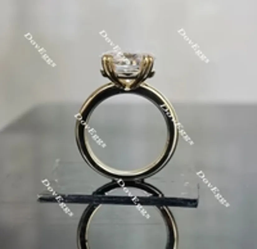 Doveggs solitaire art deco engagement ring semi-mount only(Exclusively to DovEggs Stones)