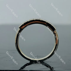 Doveggs seven stones bezel moissanite/lab grown diamond wedding band-2.0mm band width