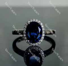 DoveEggs halo setting pave engagement ring semi-mount only(Exclusively to DovEggs Stones)