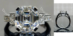 DovEggs pave side stones engagement ring only semi-mount only(Exclusively to DovEggs Stones)