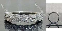 Doveggs marquise pave half eternity moissanite/lab grown diamond wedding band-2.5mm band width