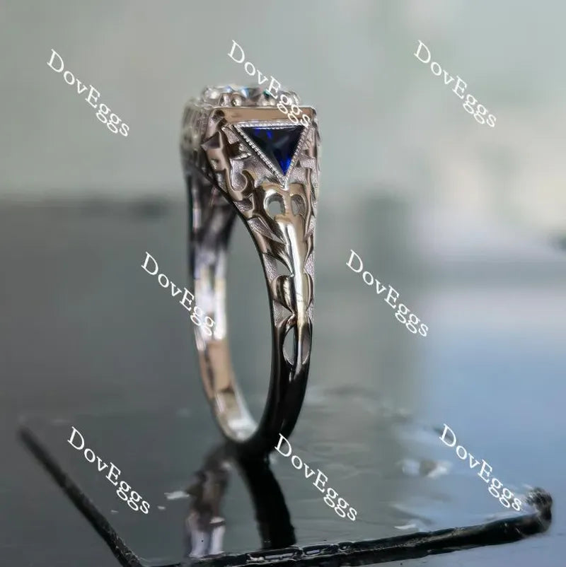 Doveggs side stones engagement ring semi-mount only(Exclusively to DovEggs Stones)