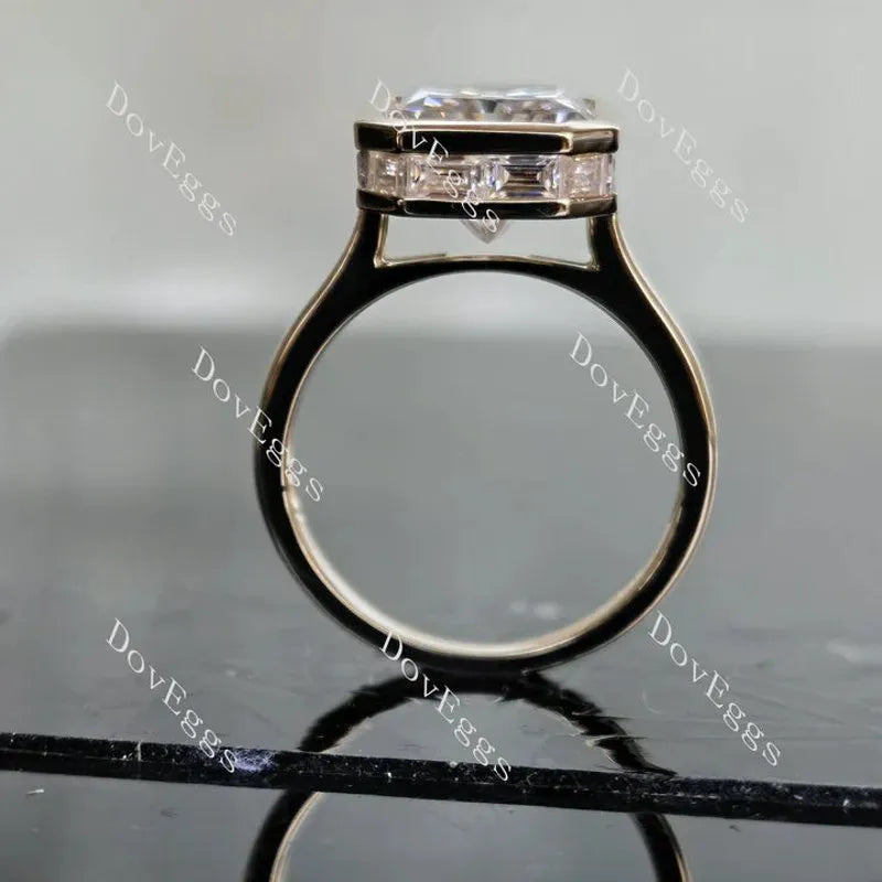 Doveggs bezel engagement ring only semi-mount only(Exclusively to DovEggs Stones)