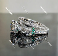 Doveggs pave moissanite/lab grown diamond wedding band (one piece of wedding band only)-2.3mm band width