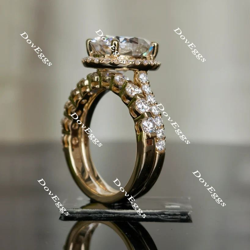 Halo engagement ring only semi-mount only(Exclusively to DovEggs Stones)
