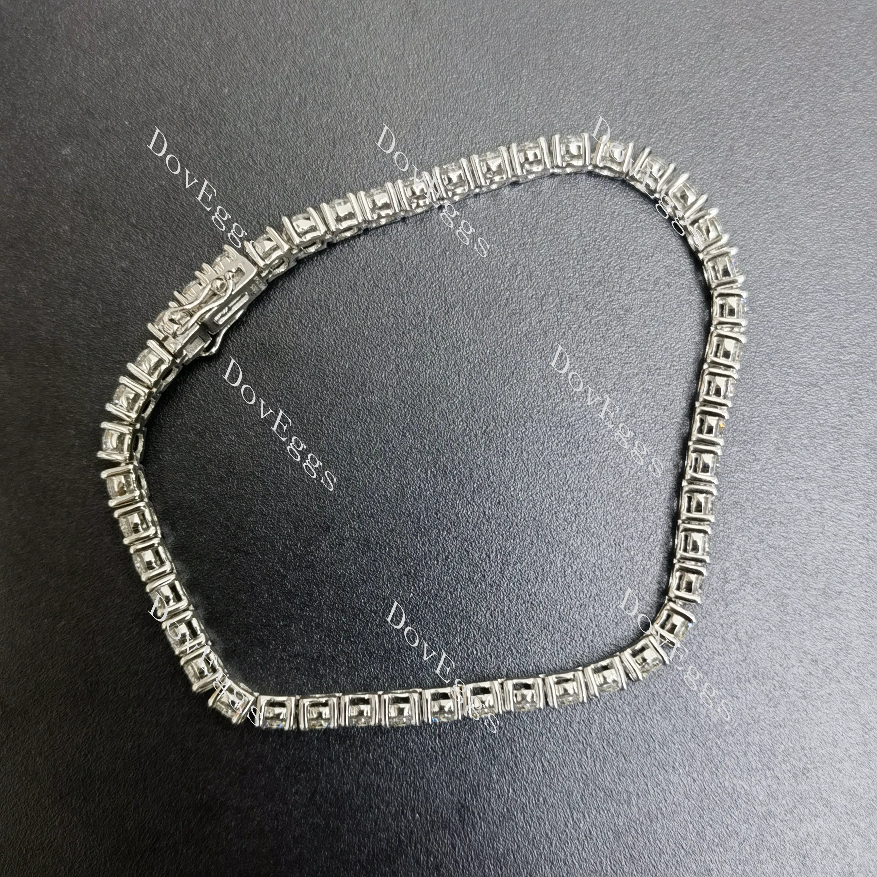 (7.5 inch) Doveggs 4mm round moissanite Tennis bracelet
