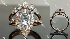 Doveggs halo moissanite engagement ring only