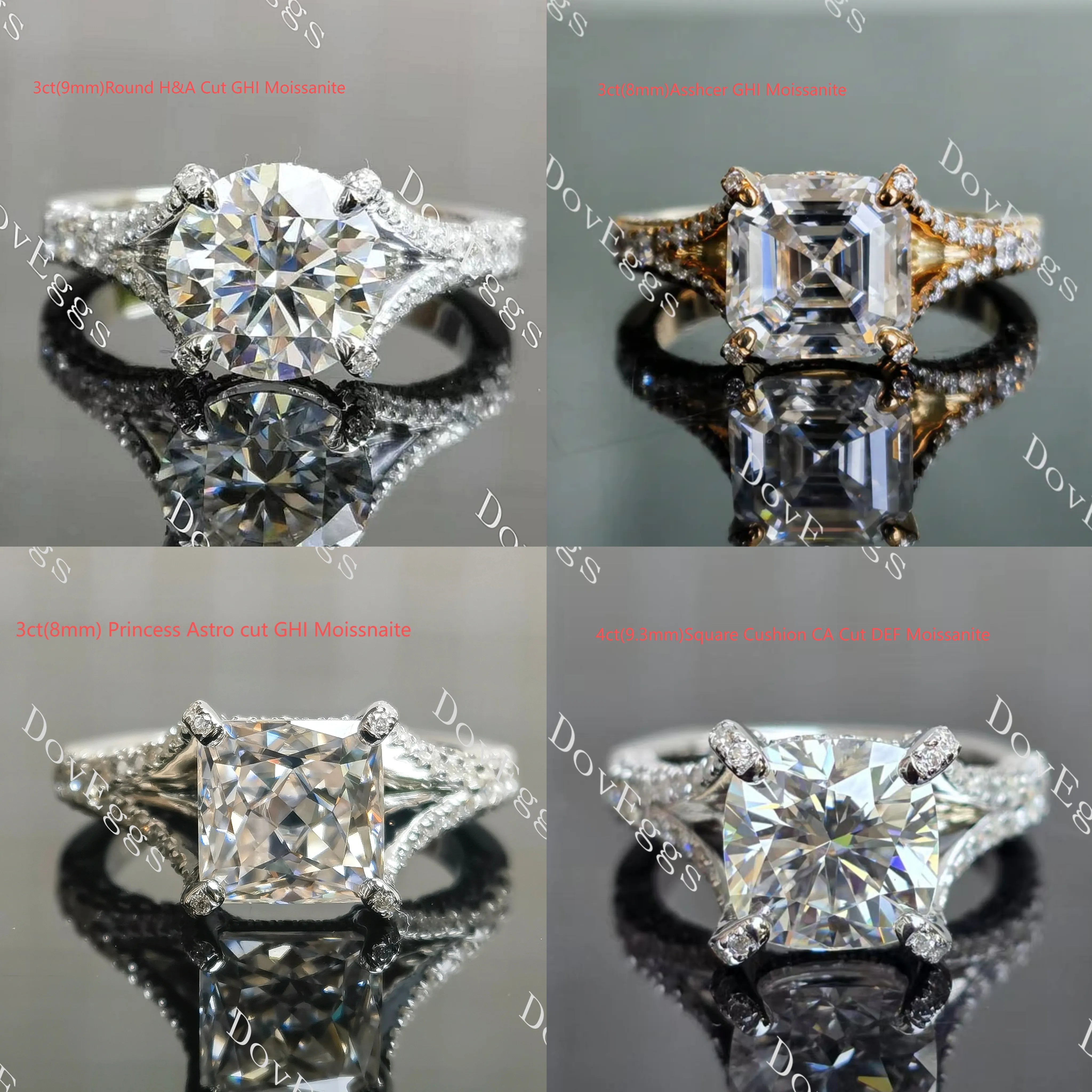 The Brooklyn split shank Cushion ring