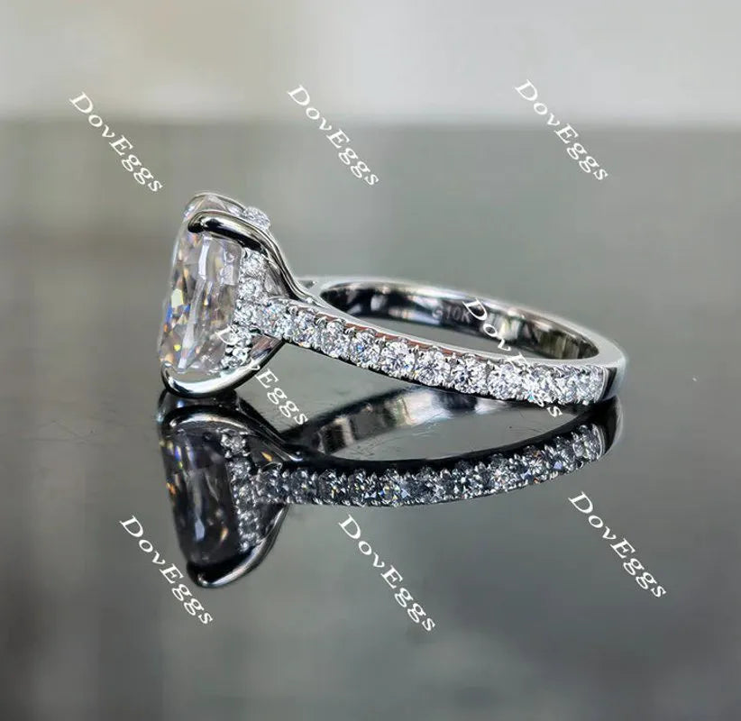 The Christina pave engagement ring only semi-mount only(Exclusively to DovEggs Stones)