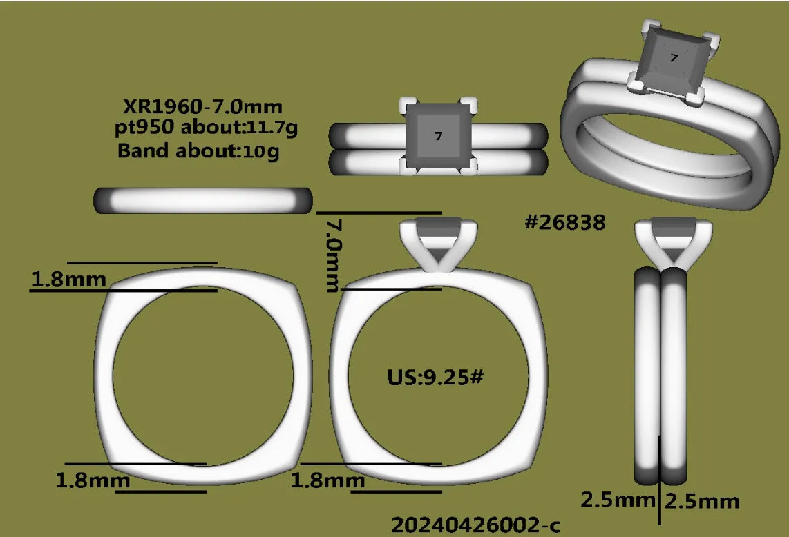 Same wedding band of 26838