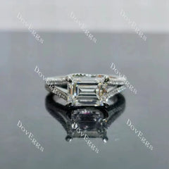 Doveggs split shanks pave engagement ring semi-mount only(Exclusively to DovEggs Stones)