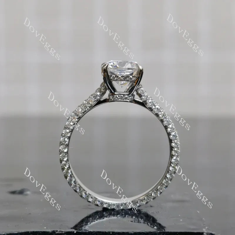 Doveggs pave engagement ring semi-mount only(Exclusively to DovEggs Stones)
