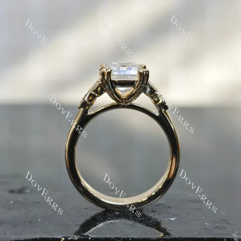 Dolly pave side stones engagement ring semi-mount only(Exclusively to DovEggs Stones)