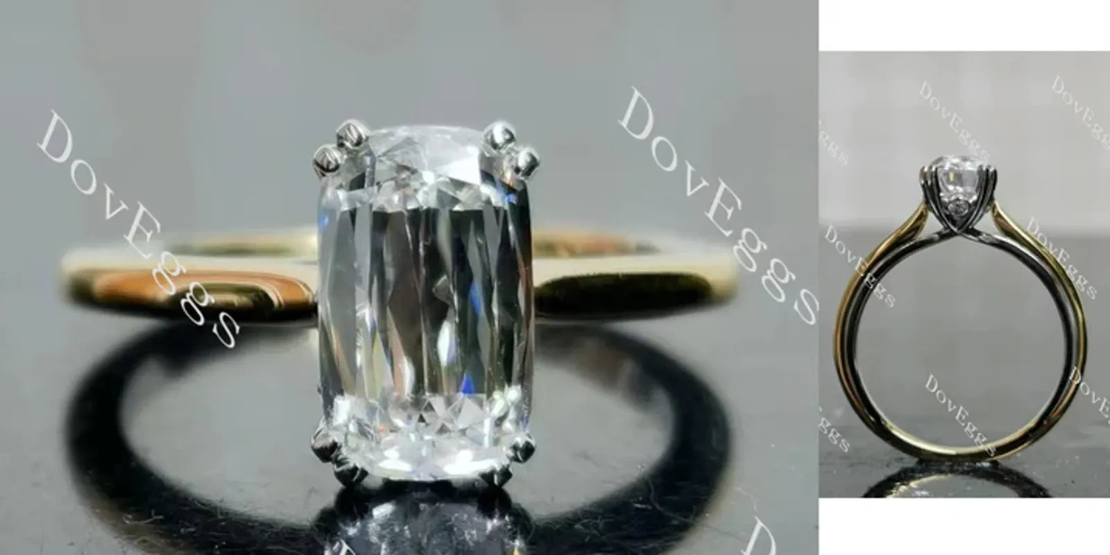 Doveggs solitaire engagement ring semi-mount only(Exclusively to DovEggs Stones)