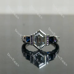 Doveggs channel bezel engagement ring semi-mount only(Exclusively to DovEggs Stones)