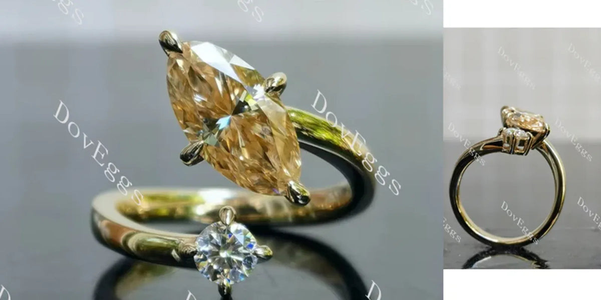 Doveggs open type engagement ring semi-mount only(Exclusively to DovEggs Stones)