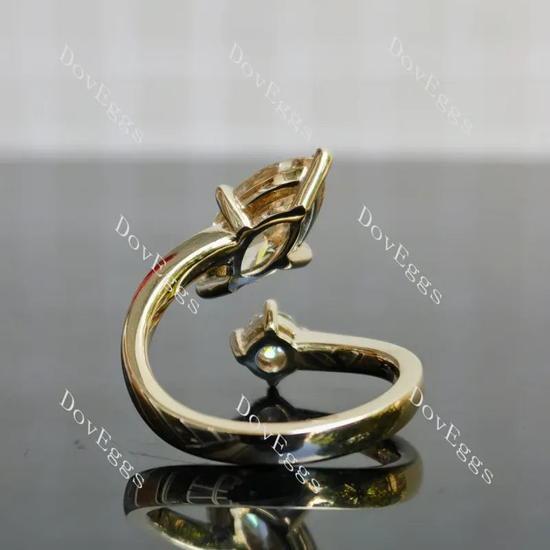 Doveggs open type engagement ring semi-mount only(Exclusively to DovEggs Stones)