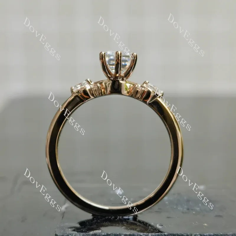 Doveggs side stones eternity engagement ring semi-mount only(Exclusively to DovEggs Stones)