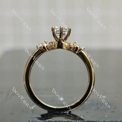 Doveggs side stones eternity engagement ring semi-mount only(Exclusively to DovEggs Stones)
