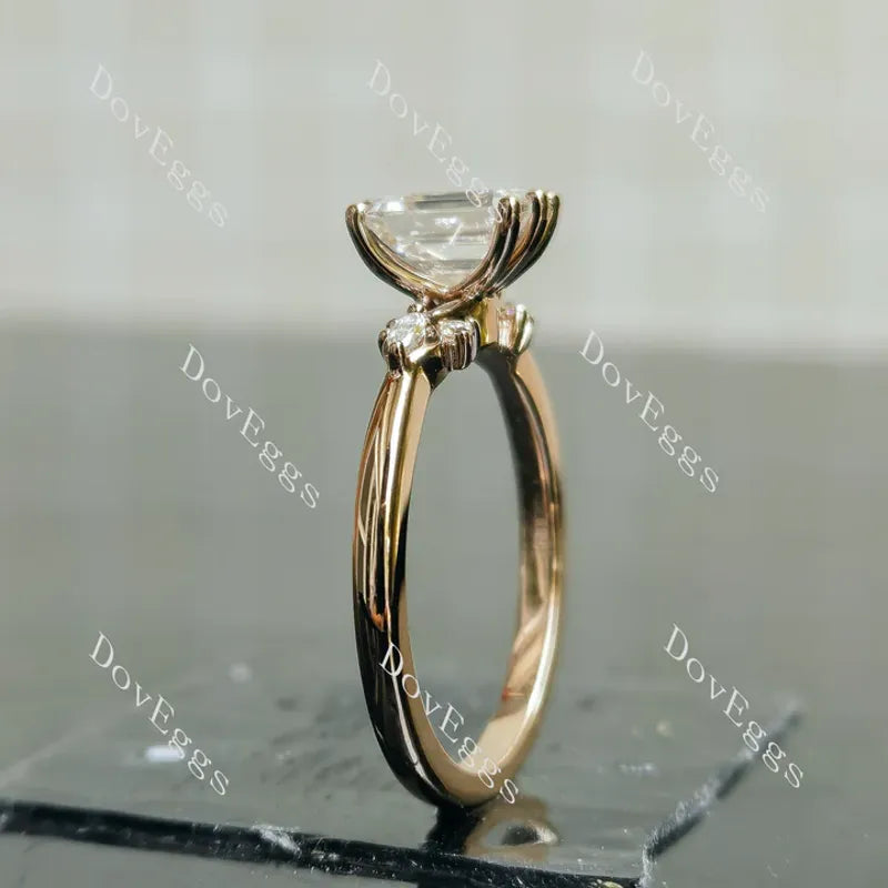 Doveggs side stones eternity engagement ring semi-mount only(Exclusively to DovEggs Stones)