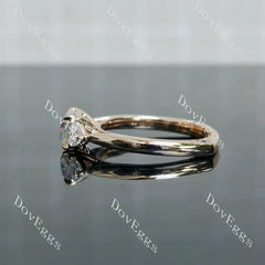 Doveggs three-stones eternity engagement ring semi-mount only(Exclusively to DovEggs Stones)