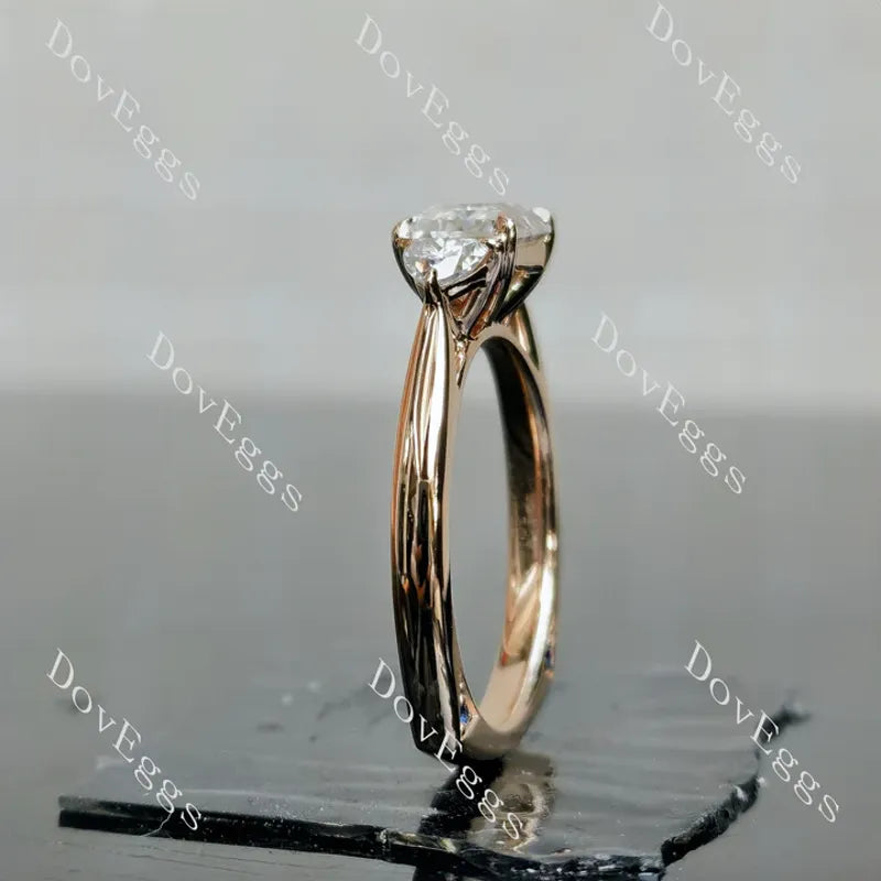 Doveggs three-stones eternity engagement ring semi-mount only(Exclusively to DovEggs Stones)