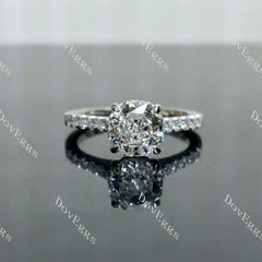 Doveggs pave half eternity engagement ring semi-mount only(Exclusively to DovEggs Stones)