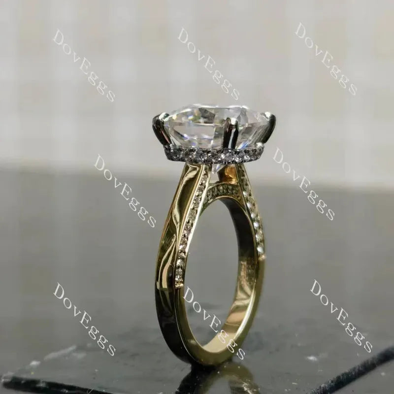 Doveggs pave engagement ring semi-mount only(Exclusively to DovEggs Stones)