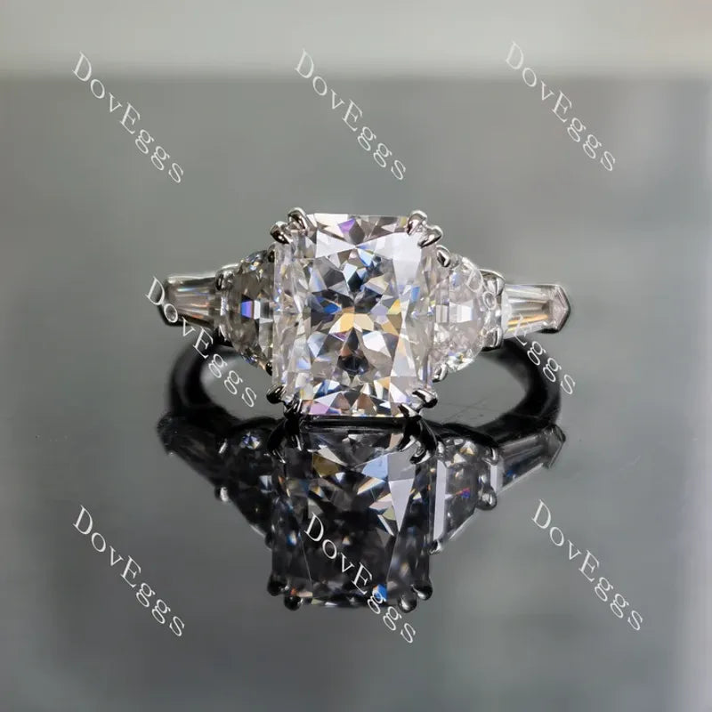 Doveggs side stones engagement ring semi-mount only(Exclusively to DovEggs Stones)