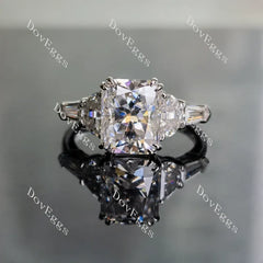 Doveggs side stones engagement ring semi-mount only(Exclusively to DovEggs Stones)