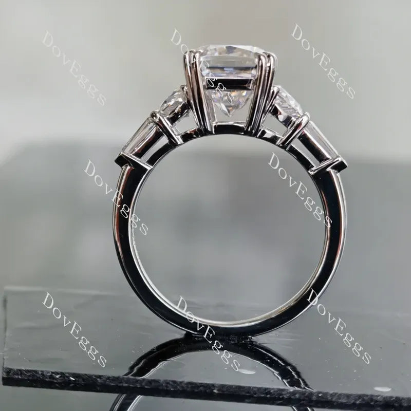 Doveggs side stones engagement ring semi-mount only(Exclusively to DovEggs Stones)