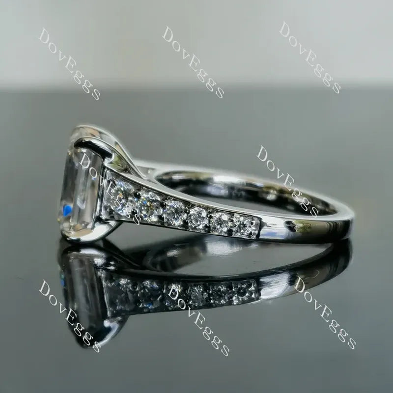 DovEggs half eternity pave engagement ring only semi-mount only(Exclusively to DovEggs Stones)