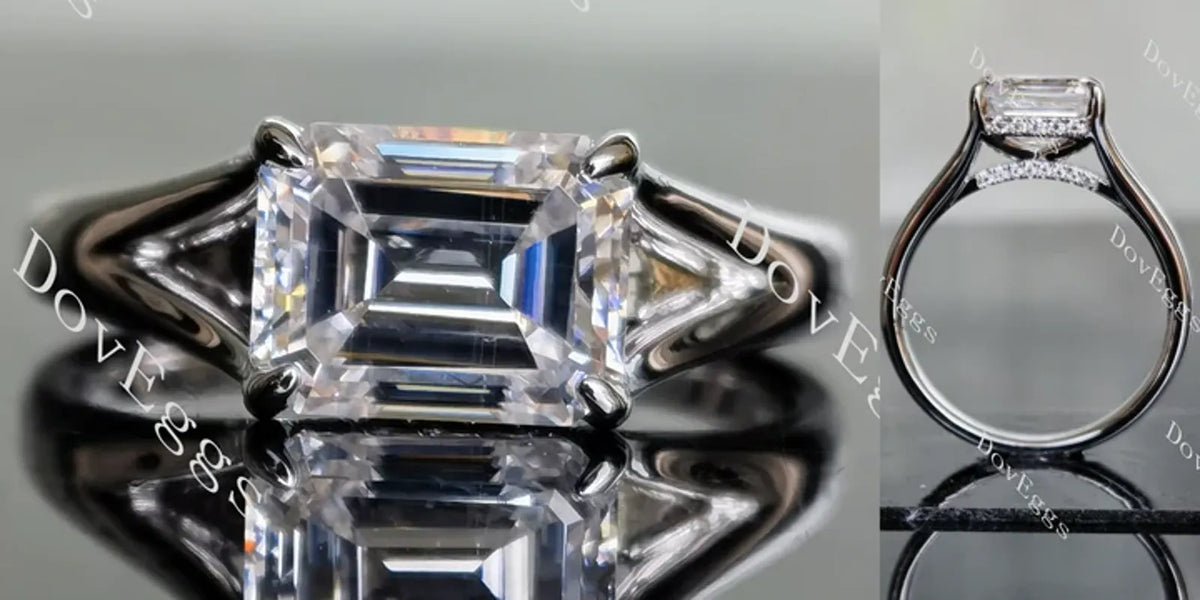 Doveggs split shanks engagement ring only semi-mount only(Exclusively to DovEggs Stones)