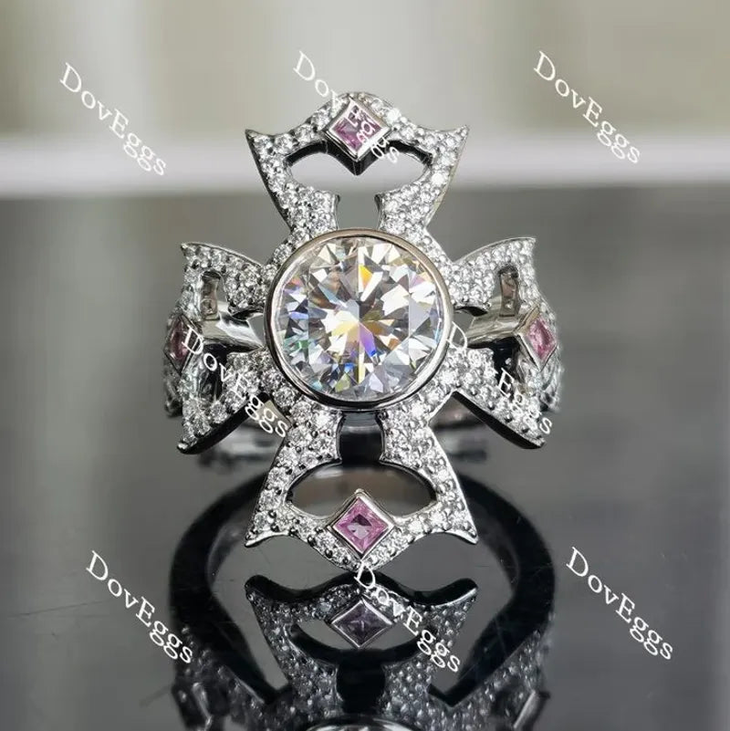 A Cross for CCG vintage engagement ring only semi-mount only(Exclusively to DovEggs Stones)