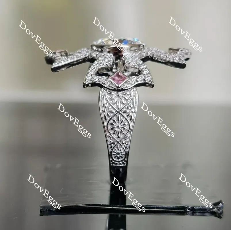 A Cross for CCG vintage engagement ring only semi-mount only(Exclusively to DovEggs Stones)