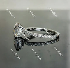 Doveggs pave engagement ring only semi-mount only(Exclusively to DovEggs Stones)