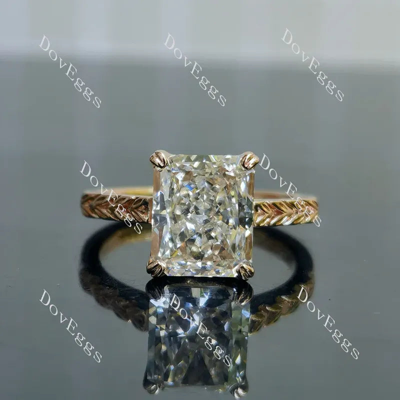 Brayleigh carved solitaire engagement ring only semi-mount only(Exclusively to DovEggs Stones)