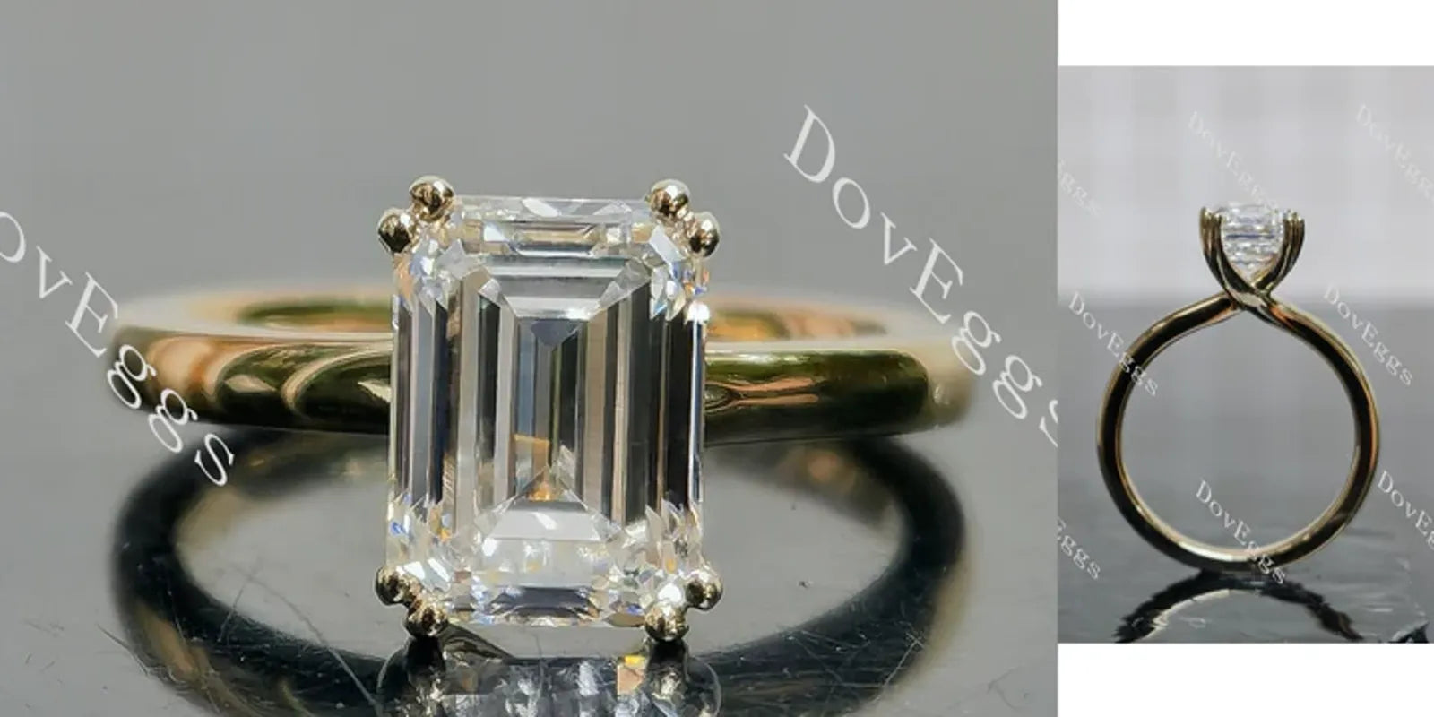 Doveggs solitaire engagement ring only semi-mount only(Exclusively to DovEggs Stones)