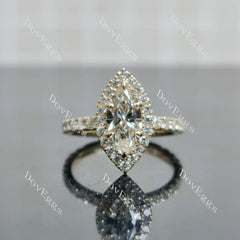 DovEggs vintage halo eternity engagement ring semi-mount only(Exclusively to DovEggs Stones)