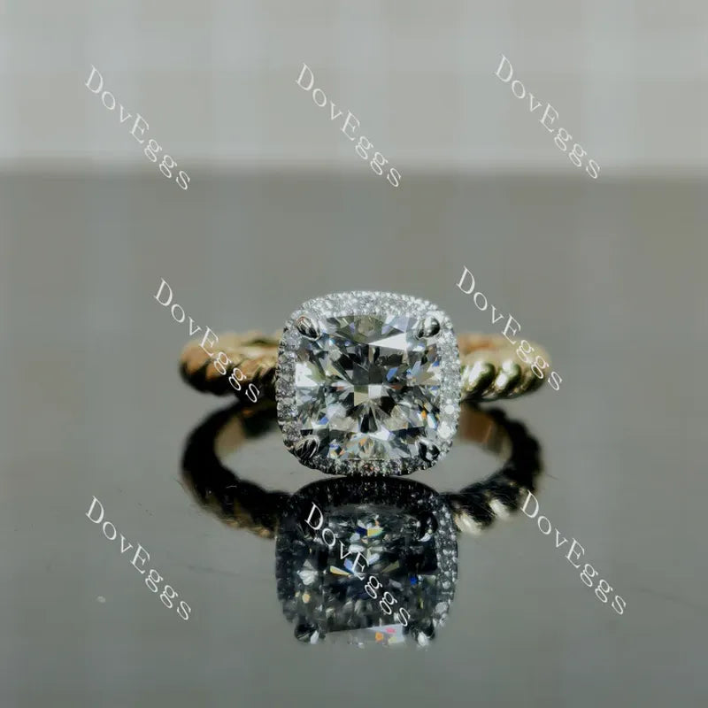 Jennifer 1 halo engagement ring only semi-mount only(Exclusively to DovEggs Stones)