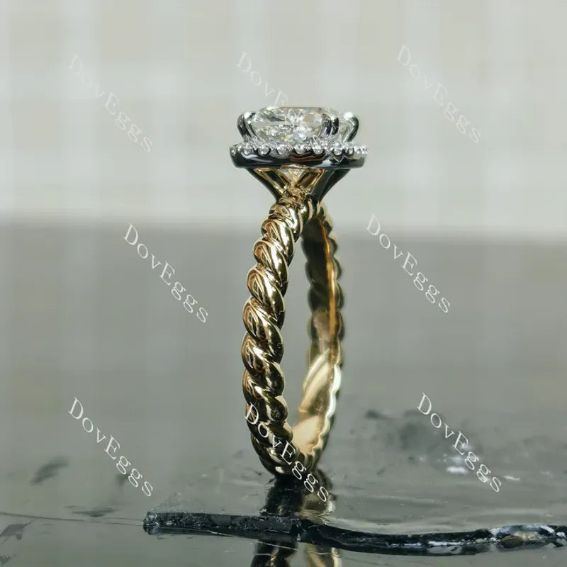 Jennifer 1 halo engagement ring only semi-mount only(Exclusively to DovEggs Stones)