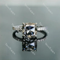 Doveggs half eternity pave engagement ring semi-mount only(Exclusively to DovEggs Stones)