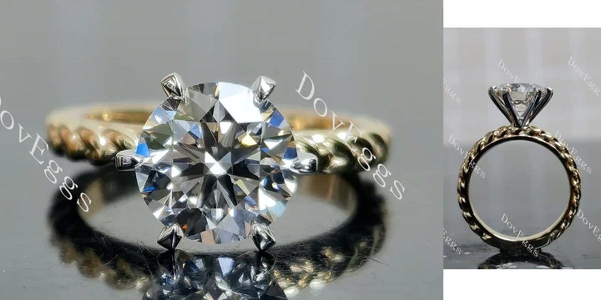Doveggs pave braided engagement ring semi-mount only(Exclusively to DovEggs Stones)
