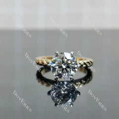 Doveggs pave braided engagement ring semi-mount only(Exclusively to DovEggs Stones)