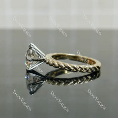Doveggs pave braided engagement ring semi-mount only(Exclusively to DovEggs Stones)