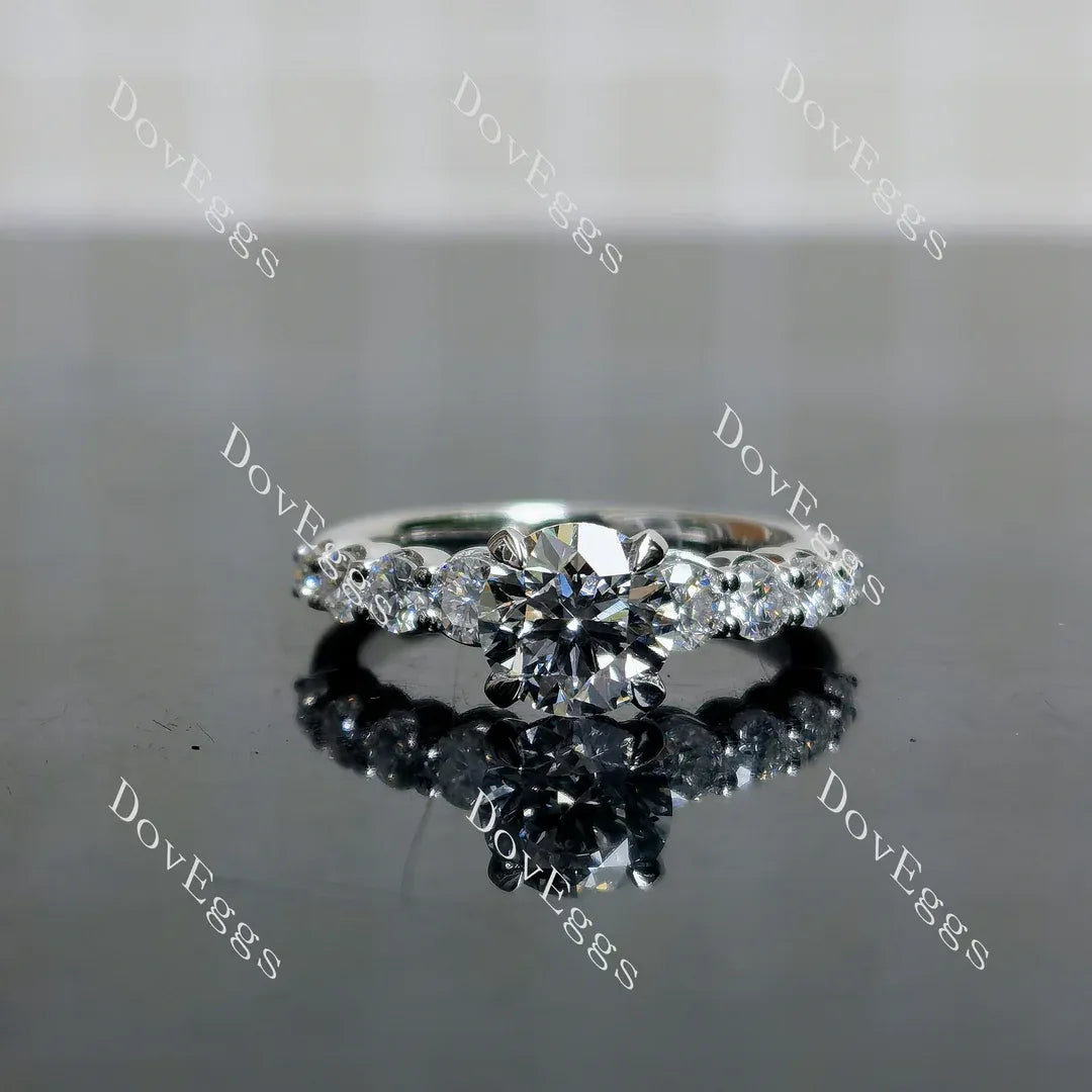 Doveggs pave engagement ring semi-mount only(Exclusively to DovEggs Stones)